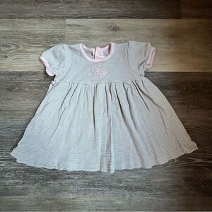 Baby & Child Restoration Hardware Gray Babydoll Dress with Flutter Sleeves 6-12M